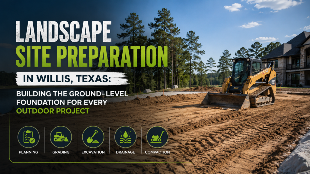 Landscape Site Preparation in Willis, Texas: Building the Ground-Level Foundation for Every Outdoor Project